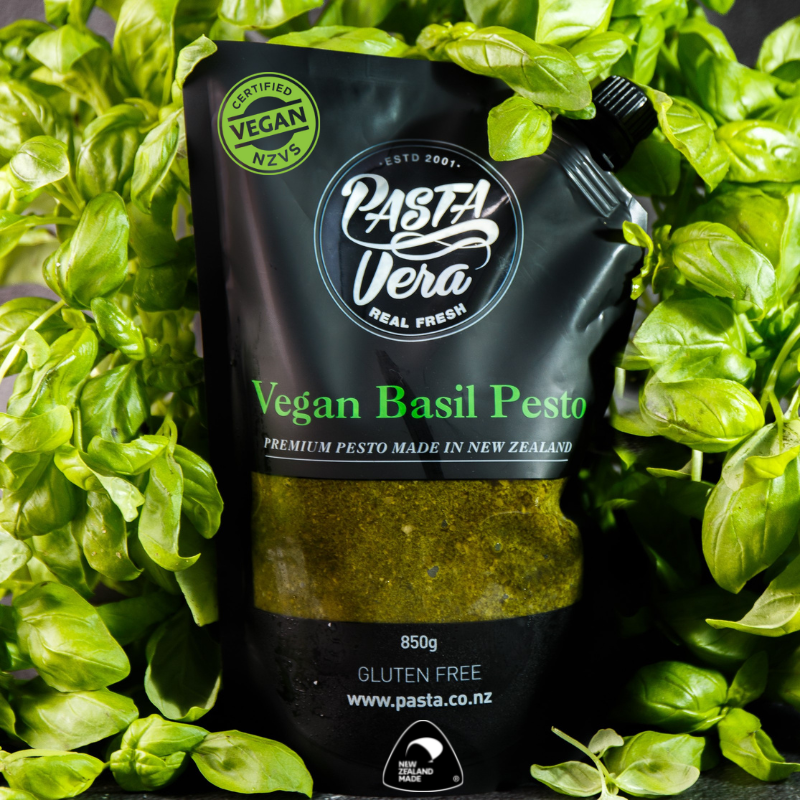 Pasta Vera Vegan Basil Pesto